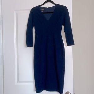 Navy 3/4 sleeve dress